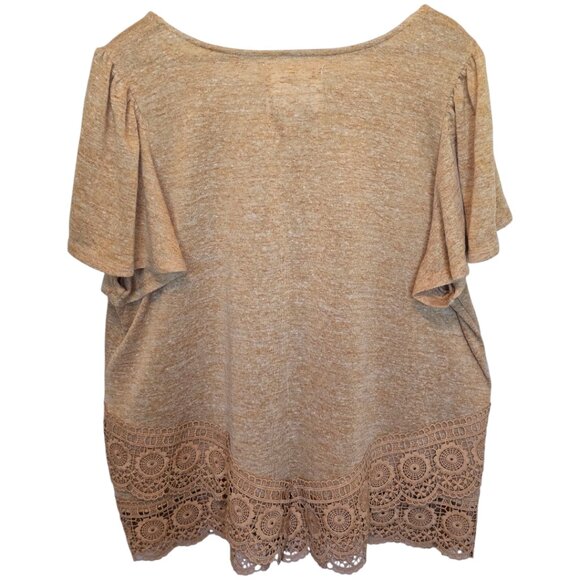 Women's Gold Short Sleeved Top sz 3X - Picture 3 of 6